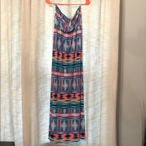 Strapless maxi dress